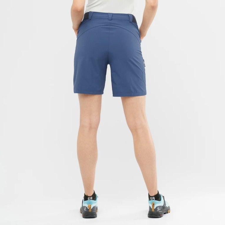 Navy Salomon Wayfarer Women's Running Shorts | IE OT0159